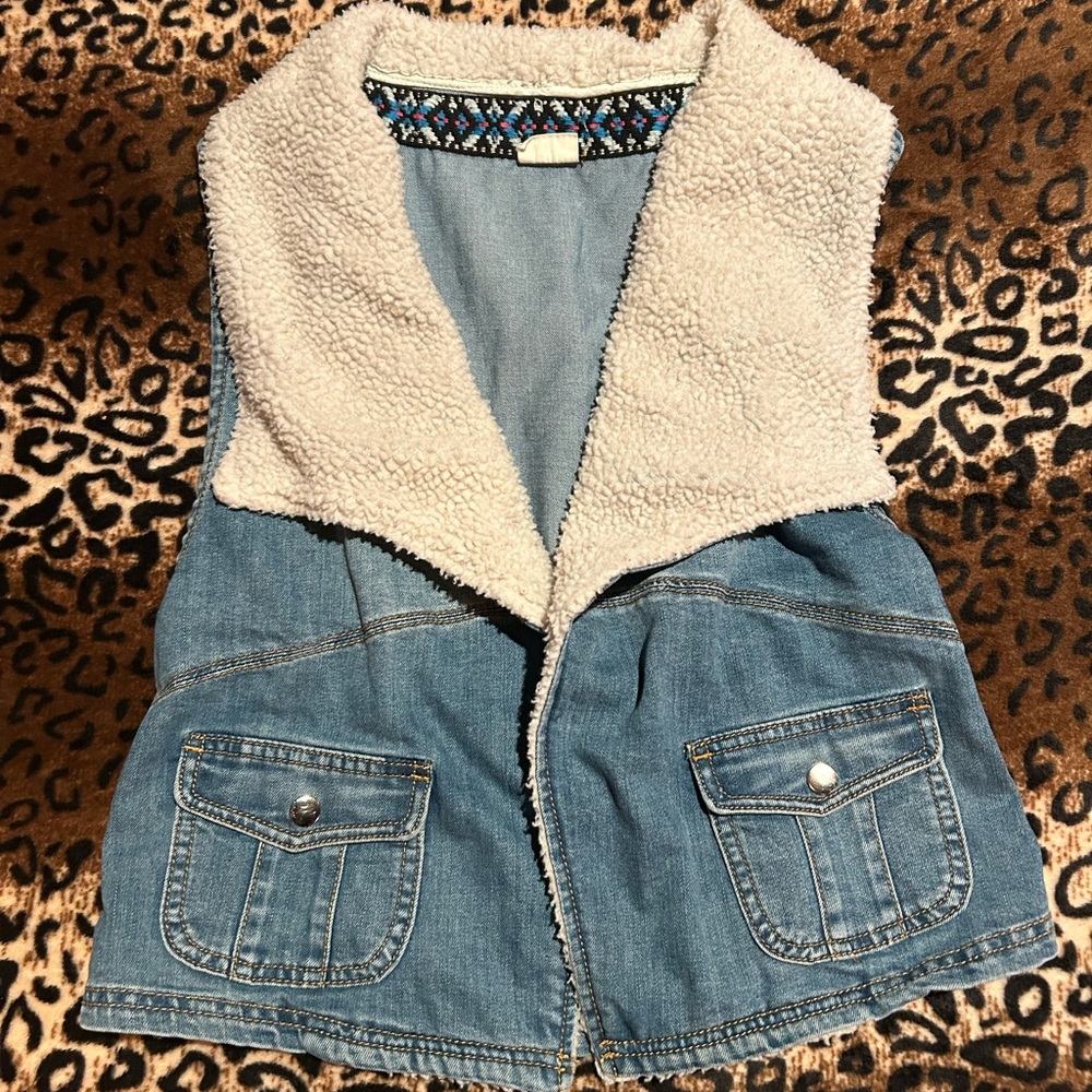 Sugar Blue Denim with Sherpa Trim